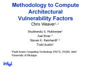 Methodology to Compute Architectural Vulnerability Factors