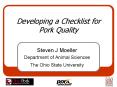 Developing a Checklist for Pork Quality PowerPoint PPT Presentation