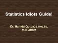 Statistics Idiots Guide PowerPoint PPT Presentation