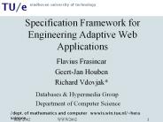 Specification Framework for Engineering Adaptive Web Applications