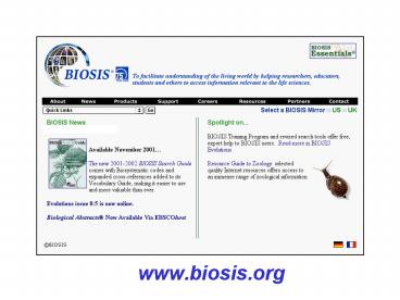 BIOSIS Previews