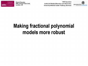 Making fractional polynomial models more robust