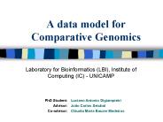 A data model for Comparative Genomics