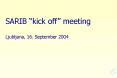 SARIB kick off meeting PowerPoint PPT Presentation