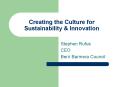 Creating the Culture for Sustainability PowerPoint PPT Presentation