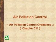 Air Pollution Control  
