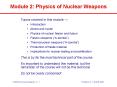 Module 2: Physics of Nuclear Weapons PowerPoint PPT Presentation