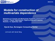 Models for construction of multivariate dependence