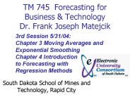 TM 745 Forecasting for Business