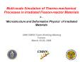 Multiscale Simulation of Thermomechanical Processes in Irradiated Fissionreactor Materials or Micros PowerPoint PPT Presentation