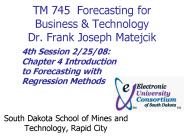 TM 745 Forecasting for Business
