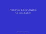 Numerical Linear Algebra An Introduction