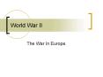World War II PowerPoint PPT Presentation