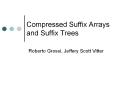 Compressed Suffix Arrays and Suffix Trees PowerPoint PPT Presentation