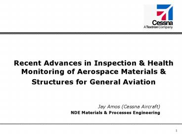 Recent Advances in Inspection