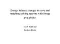 Energy balance changes in cows and matching calving seasons with forage availability PowerPoint PPT Presentation