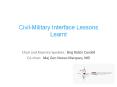 Civil-Military Interface Lessons Learnt PowerPoint PPT Presentation