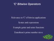 'C' Bitwise Operators