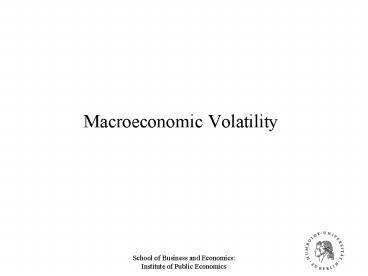 Macroeconomic Volatility