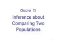 Inference about Comparing Two Populations PowerPoint PPT Presentation