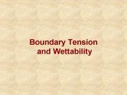 Boundary Tension and Wettability