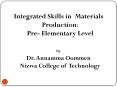 Integrated Skills in Materials Production: Pre Elementary Level PowerPoint PPT Presentation