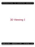 3D Viewing I PowerPoint PPT Presentation