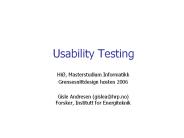 Usability Testing