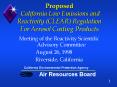 Proposed California Low Emissions and Reactivity (CLEAR) Regulation For Aerosol Coating Products PowerPoint PPT Presentation