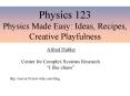 Physics 123 Physics Made Easy: Ideas, Recipes, Creative Playfulness PowerPoint PPT Presentation