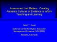 Assessment that Matters: Creating Authentic Cultures of Evidence to Inform Teaching and Learning Pet PowerPoint PPT Presentation