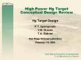 High Power Hg Target Conceptual Design Review PowerPoint PPT Presentation