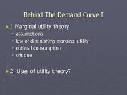 Behind The Demand Curve I