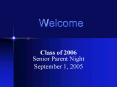 Class of 2006 Senior Parent Night PowerPoint PPT Presentation
