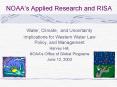 NOAAs Applied Research and RISA PowerPoint PPT Presentation