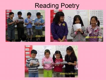 Reading Poetry