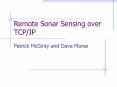 Remote Sonar Sensing over TCPIP PowerPoint PPT Presentation