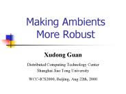 Making Ambients More Robust