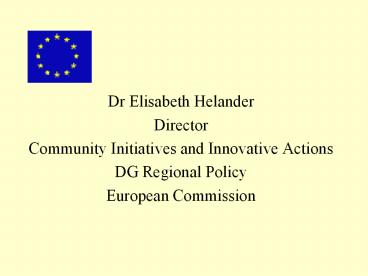 Dr Elisabeth Helander