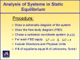 Analysis of Systems in Static Equilibrium PowerPoint PPT Presentation