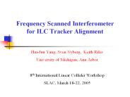 Frequency Scanned Interferometer for ILC Tracker Alignment