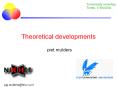 Theoretical developments PowerPoint PPT Presentation