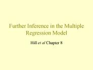 Further Inference in the Multiple Regression Model