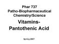 Phar 737 PathoBiopharmaceutical ChemistryScience PowerPoint PPT Presentation