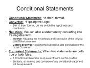 Conditional Statements