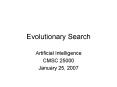 Evolutionary Search PowerPoint PPT Presentation