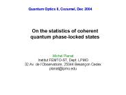 On the statistics of coherent quantum phase-locked states