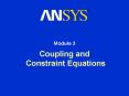 Coupling and Constraint Equations PowerPoint PPT Presentation