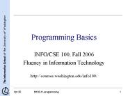 Programming Basics