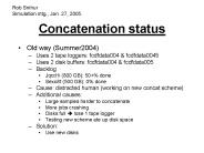 Concatenation status